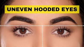 How To Everyday Makeup On UNEVEN HOODED Eyes [upl. by Wystand91]