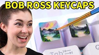 Following a Bob Ross Tutorial on a Keycap [upl. by Ztnahc]