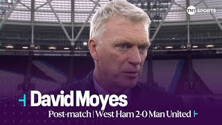 quotTHAT WAS A GREAT WIN FOR US TODAYquot 💪  David Moyes  West Ham 20 Man United  Premier League [upl. by Morra]