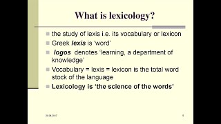 What is LEXICOLOGY Word Morphemes Lexeme [upl. by Aivlis181]