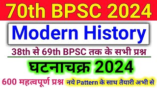 70th BPSC 2024  Ghatna Chakra Purvavlokan  Modern History  आधुनिक भारत  Previous Year Questions [upl. by Enyrat]