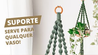 DIY SUPORTE DE PLANTAS FÁCIL Em Macramê  Tutorial Passo a Passo Para INICIANTES [upl. by Sidonie543]