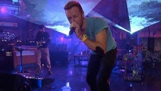 Coldplay  Every Teardrop Is A Waterfall Live on Letterman [upl. by Adelaide]