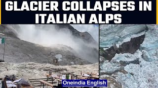 Italian Alps Glacier collapses triggering a massive avalanche 6 reported dead Oneindia News News [upl. by Eseerahs961]