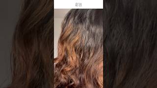 Tone Brassy Orange Hair  Blue Shampoo on Brown Highlights hairtoner [upl. by Ayocal911]