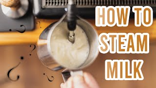 How to steam milk for latte art with the Breville Barista Express [upl. by Annad340]