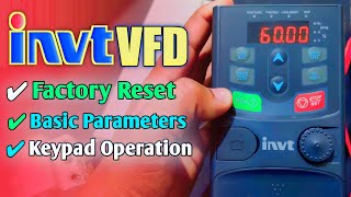 INVT GD20 Factory Reset  INVT VFD Parameter Reset  INVT Inverter Factory Reset amp Keypad Operate [upl. by Bradstreet]