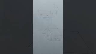 Different angles of house pencil Drawing viralshorts [upl. by Atnima]