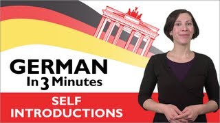 Learn German  German in Three Minutes  How to Introduce Yourself in German [upl. by Nalac]