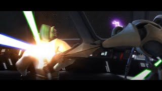 Master Eeth Koth vs General Grievous  Star Wars Clone Wars [upl. by Anihta]