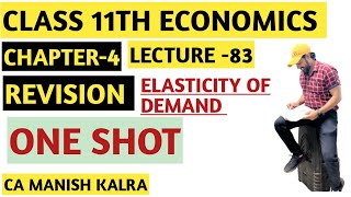 Elasticity Of Demand  Chapter4  One Shot  Revision  Class11 Economics  CA MANISH KALRA [upl. by Laine]