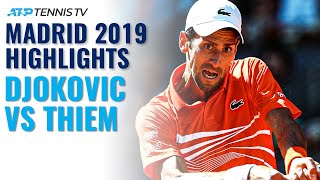 Novak Djokovic vs Dominic Thiem Madrid 2019 SemiFinal Extended Highlghts [upl. by Ahcire]