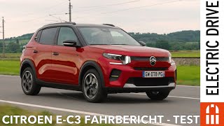 Citroen eC3 Fahrbericht amp Test  NUR 122 kWh  100 km  Electric Drive Check [upl. by Earised169]