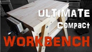 ►Ultimate Compact Workbench Build  Pt 13  No power tools◄ [upl. by Fasa]