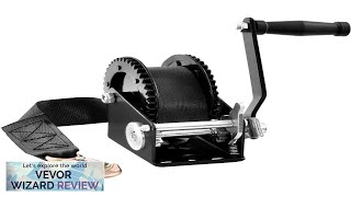 VEVOR Hand Winch 2000 lbs Pulling Capacity Boat Trailer Winch Heavy Duty Review [upl. by Einnoj]