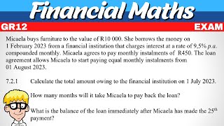 Financial Maths grade 12 Exam Questions [upl. by Beverly]