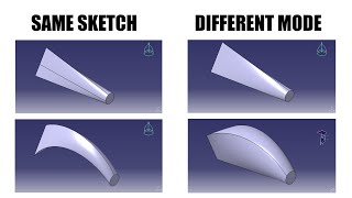 CATIA V5 Multi Section Solid  Coupling modes  FULL tutorial [upl. by Shivers]