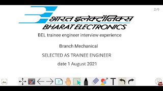 BEL Trainee Engineer interview experience question and answer  Project Engineer Bharat Electronics [upl. by Zetra]