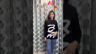 Fall fits from myntra under your budget comments for links🧣🍁wintercomming shortsreels falldrop [upl. by Annawd532]