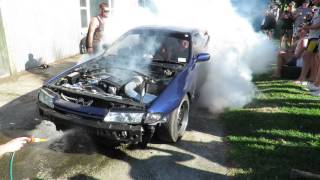 NZ TGA SKIDS RB30det R32 21st burnout skid [upl. by Sophi746]