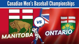 Manitoba VS Ontario 2024 Baseball Canada Championships [upl. by Idac]