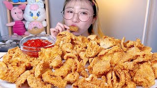 닭껍질튀김🐔 쌓아두고 먹기 kfc 디저트 먹방 Dessert Mukbang  fried chicken skin  鶏皮揚げ [upl. by Pammie]