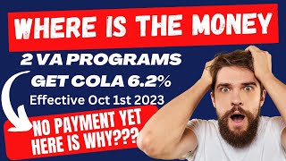 WHERES THE MONEY 62 COLA Effective OCT 1st va benefits cola [upl. by Eanel]