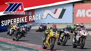 Steel Commander Superbike Race 2 at Laguna Seca 2024  FULL RACE  MotoAmerica [upl. by Laehcimaj]