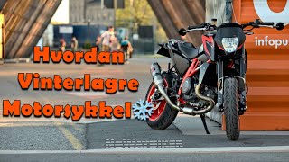 Hvordan vinterlagre motorsykkel [upl. by Celestyn]