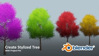 How to Make Simple Stylized Tree in Blender [upl. by Burr]