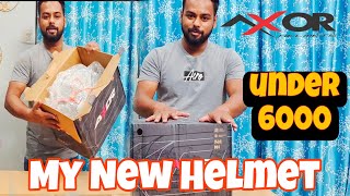 My New Helmet Axor  Best Helmet Under 6000  Unboxing New Helmet [upl. by Sanyu]