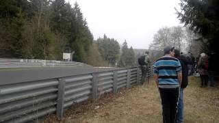 Carfreitag 06042012 Unfall Eiskurve Nürburgring Nordschleife Überschlag [upl. by Arres]