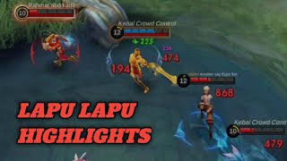 LAPU LAPU GAMEPLAY HIGHLIGHTS MLBB [upl. by Binette218]