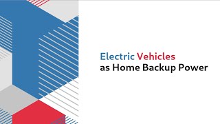 Electric Vehicles as Home Backup Power [upl. by Eiduj]