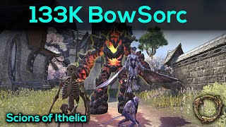 ESO  133K DPS BowBow Stamina Sorcerer  Scions of Ithelia [upl. by Haisi]