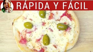 Masa para pizza SIN horno y SIN levadura receta de pizza fácil y rápida [upl. by Secnarf]