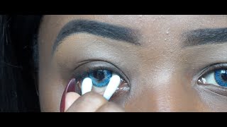 How To Put amp Remove ContactsWith Long NailsUsing A Cotton BudSandile Ngwenya [upl. by Yerffej786]