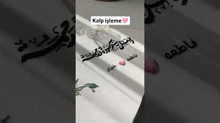 Kalp işleme Nakış Kalp kalp işleme embroidery kasnak diy art painting handmade [upl. by Abehsile]