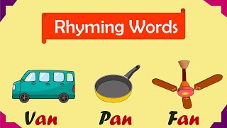 Rhyming Words with Images Rhyming Words for Kids Preschool learning List of Rhyming Words [upl. by Hellah]