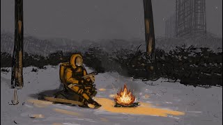 2 Hours of Post Apocalyptic Acoustic Guitar with campfire ambience [upl. by Yelrebmyk]