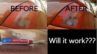 Cleaning Tail light using Toothpaste in Maruti Swift DIY [upl. by Nahej]