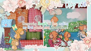 ETSY vs SHOPIFY  My First GamingMouse Pad  Lillbits Studio Vlog 38 studiovlog 🌸🌻🌺 [upl. by Hayila466]