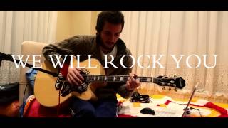 We Will Rock You Percussive Fingerstyle Guitar Cover Gürkan Kırkgöz [upl. by Bunker]