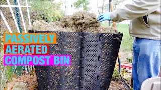 Passively aerated compost bin using a GEOBIN and PVC pipe [upl. by Serafine]