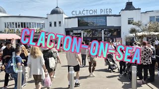 🇬🇧 CLACTON ON SEA First Glimpse Of English Summer Rides 🎠 Beach🏖 Arcade🎮 Fish And Chips🍟🍤🍦☀️ [upl. by Nanni]