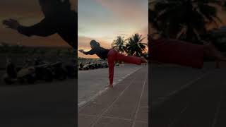 Mesmerised by the sunset 😍❤️ yoga nature healthfirst selflove [upl. by Chessa]