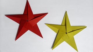 How to make Paper 5Pointed Star [upl. by Rossi]