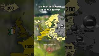 How much Irish people live in your country mapper europe map countries mapchart mapping sub [upl. by Noizneb]