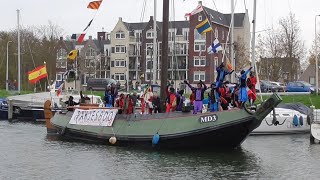 Demonstratie KOZP tijdens Sinterklaas optocht in Middelharnis [upl. by Atiken]