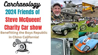 Carchaeology Friends of Steve McQueen charity car show 2024 [upl. by Tnerb885]